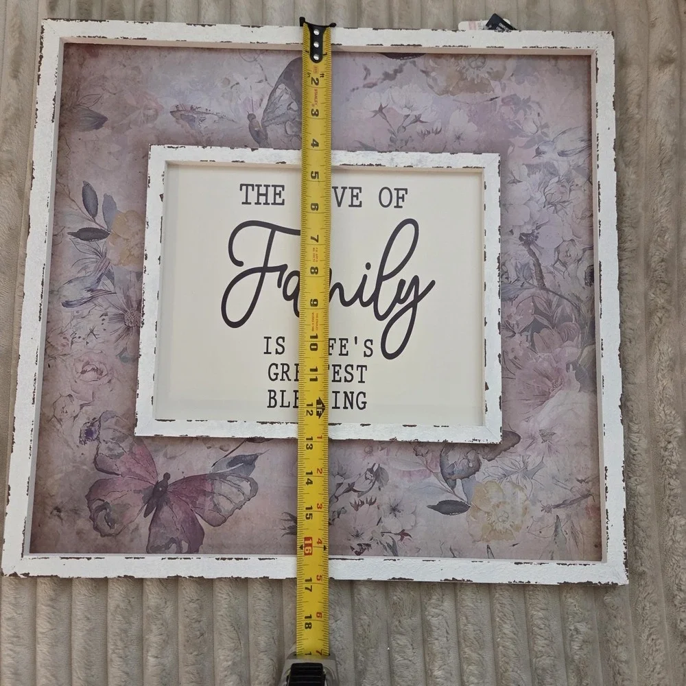 Rustic distressed wood Frame The love of a family is life's greatest blessing